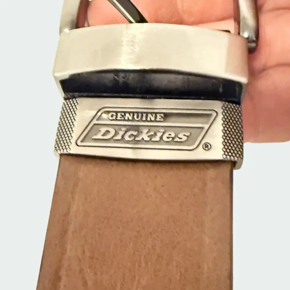 Genuine Dickies Reversible Men's Belt‎ Two in One Brown and Black Sides